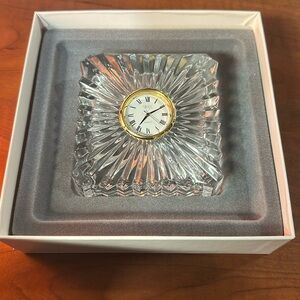 🔥VTG Mikasa West Germany Quadrant Quartz Clock Small Desk Crystal Roman Numerals